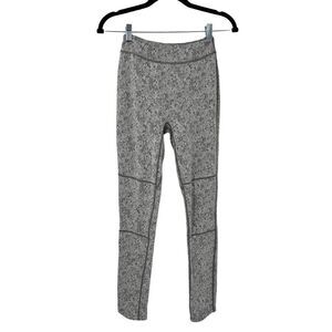 GYMSHARK Compression Fit Fleur Texture Leggings Charcoal Marl Grey Size Small